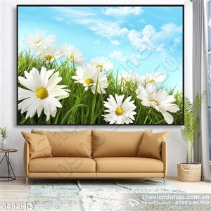 Tranh hoa cúc trang trí