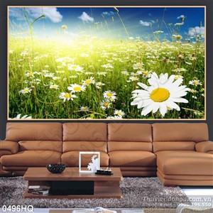 Tranh hoa cúc nghệ thuật đẹp