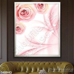 Tranh hoa hồng trang trí đẹp