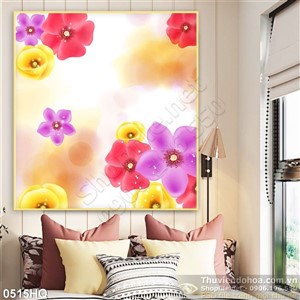 Tranh hoa lá nghệ thuật đẹp