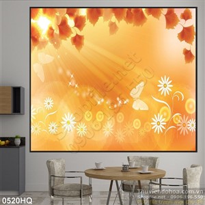 Tranh hoa lá nghệ thuật đẹp