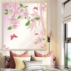 Tranh hoa dán tường đẹp