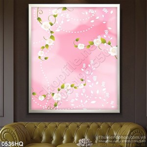Tranh hoa trang trí nền đẹp độc đáo
