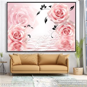 Tranh hoa hồng hiện đại treo tường