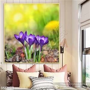 Tranh hoa lá nhiếp ảnh nghệ thuật