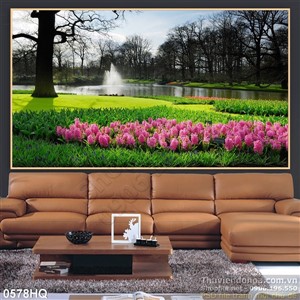 Tranh hoa tulip treo tường đẹp