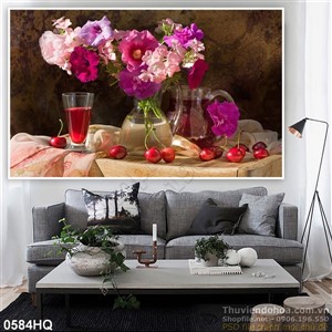 Tranh hoa lá trang trí tường đẹp