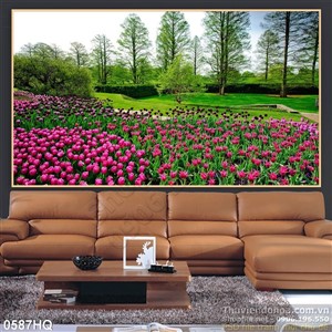 Tranh hoa tulip đẹp độc đáo