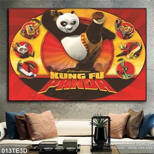 Tranh 3D trẻ em panda