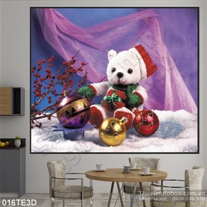 Tranh 3D trẻ em gấu bông