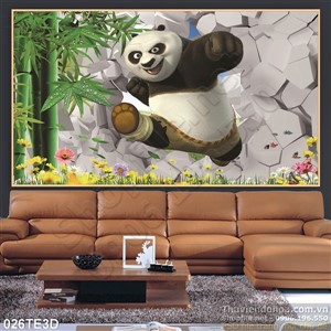 Tranh 3D trẻ em kung fu Panda