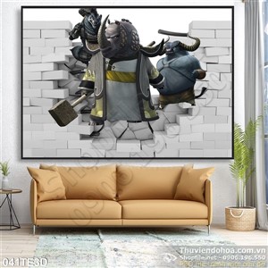 Tranh 3D trẻ em trang trí tường đẹp