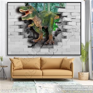 Tranh 3D trẻ em khủng long