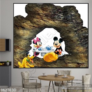 Tranh 3D trẻ em Mickey