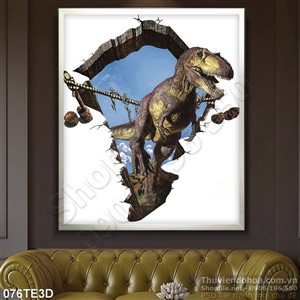 Tranh 3D trẻ em khủng long