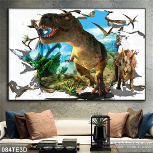 Tranh 3D trẻ em khủng long