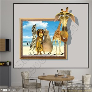 Tranh 3D trẻ em thế giới động vật
