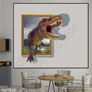 Tranh 3D trẻ em khủng long