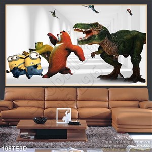 Tranh 3D trẻ em khủng long
