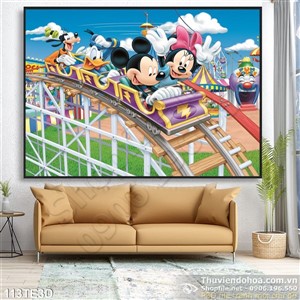 Tranh 3D trẻ em chuột Mickey
