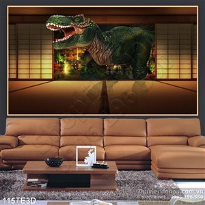 Tranh 3D trẻ em khủng long
