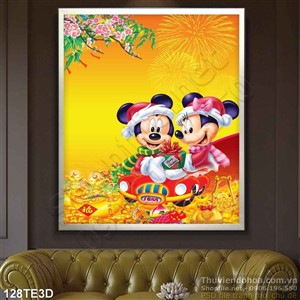 Tranh 3D trẻ em Tết