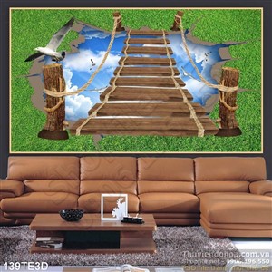 Tranh 3D trẻ em rừng xanh