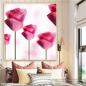 Tranh hoa hồng nghệ thuật treo tường