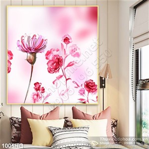 Tranh hoa trang trí độc đáo