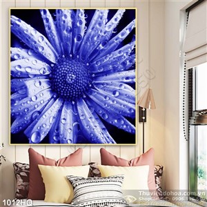 Tranh hoa lá trang trí phòng ngủ