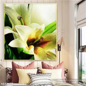 Tranh hoa Ly treo tường độc đáo