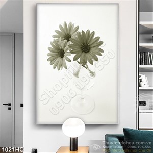 Tranh hoa cúc nghệ thuật đẹp