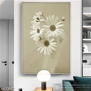 Tranh hoa cúc treo tường đẹp