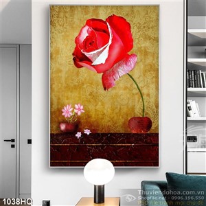 Tranh hoa hồng treo tường nghệ thuật