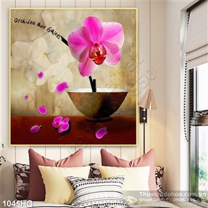 Tranh hoa lan trang trí phòng đẹp