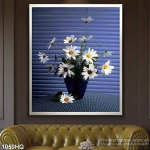 Tranh hoa cúc đẹp trang trí tường