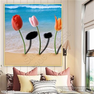 Tranh hoa tulip treo tường đẹp