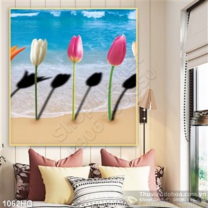 Tranh hoa tulip độc đáo