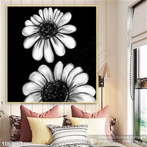 Tranh hoa cúc treo tường đẹp