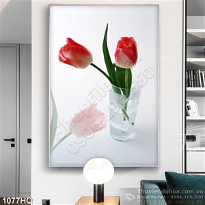 Tranh hoa tulip treo tường đẹp