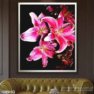 Tranh hoa Ly treo tường đẹp