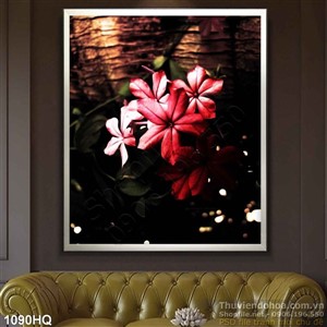 Tranh hoa trang trí phòng ngủ