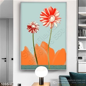 Tranh hoa đồng tiền treo tường đẹp