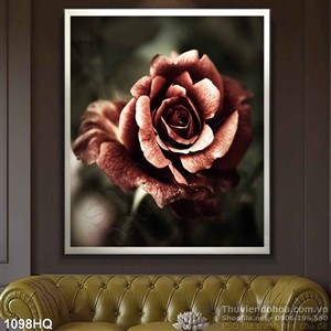 Tranh hoa hồng nghệ thuật trang trí phòng khách