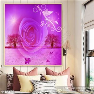 Tranh hoa hồng trang trí treo tường