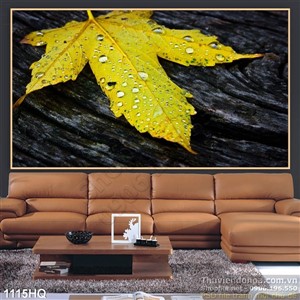 Tranh hoa lá mùa thu đẹp