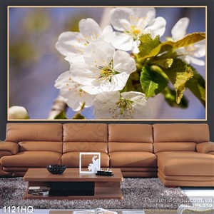 Tranh hoa đào đẹp trang trí tường