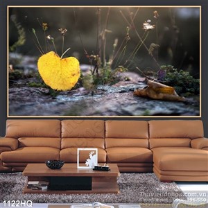 Tranh hoa lá mùa thu đẹp