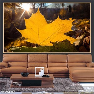 Tranh hoa lá mùa thu treo tường đẹp