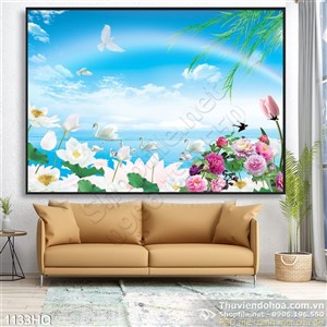 Tranh hoa lá trang trí treo tường